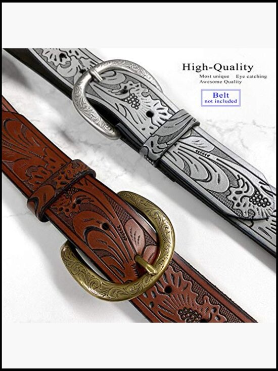 Zinc Antique Western Floral Engraved Belt Buckle Fits 1.5\